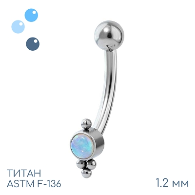 Микробанан для пирсинга Sparkle OP-64 1.2 мм (16 G)